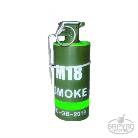 CLE7034-G SMOKE M18 granat dymny zielony 12/1 T1